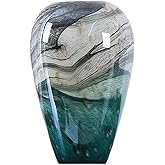 Scizorito Huge Crystal Glass Vase, Ink Painting Art Vase, Light Luxury Style for Home Decor, Centerpiece, Office, Flowers and