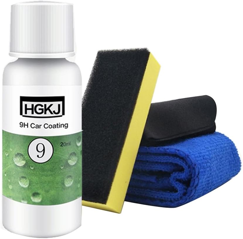 InKach Ceramic Car Coating Kit, 9H Hardness High Gloss Car Liquid Auto Plating Care Tool Set (B 50ML)