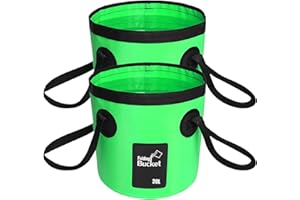 BANCHELLE Collapsible Bucket Water Container Portable Folding Camp Wash Basin for Outdoor Traveling Hiking Fishing Car Washing Gardening Camping 2 PCS