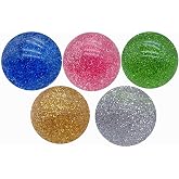 Kikeep Large Bouncy Ball 45mm for Kids Glitter Bounce Balls Party Favors Super Bouncy Balls Gift for Kids Rubber Super Bounce Ball Large for Birthday, Prizes, Gifts