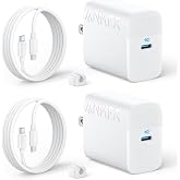 Anker 45W USB C Charger Block, 2-Pack Type C Charger Fast Charging | Phone Charger Includes 5ft USB-C Cable,For iPhone 18 Pro/17/16 Series,iPad, Galaxy S24 Ultra and More