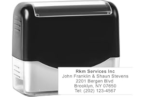 Large Size Custom Self-Inking Stamp Customized Return Address Stamp - Up to 5 Lines of Text Choose from Many Fonts & Ink Colo