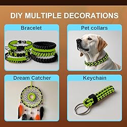 Legnowit Micro Paracord, 2 Pack 1.18mm x 100ft Thin