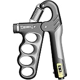 Hiyoga Grip Strength Trainer with Adjustable Resistance &amp; Automatic Counter | Forearm Strengthener, Hand Gripper, Hand Strengthening Device, 11-220lbs Resistance for Athletes, Musicians &amp; Rehab