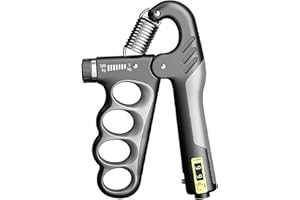 HIYOGA Grip Strength Trainer, Hand Grip Strengthener with Adjustable Resistance 11-220Lbs(5-100KG), Automatic Counter, Ergonomic Design, Forearm Strengthener for Musicians Athletes and Injury Recovery