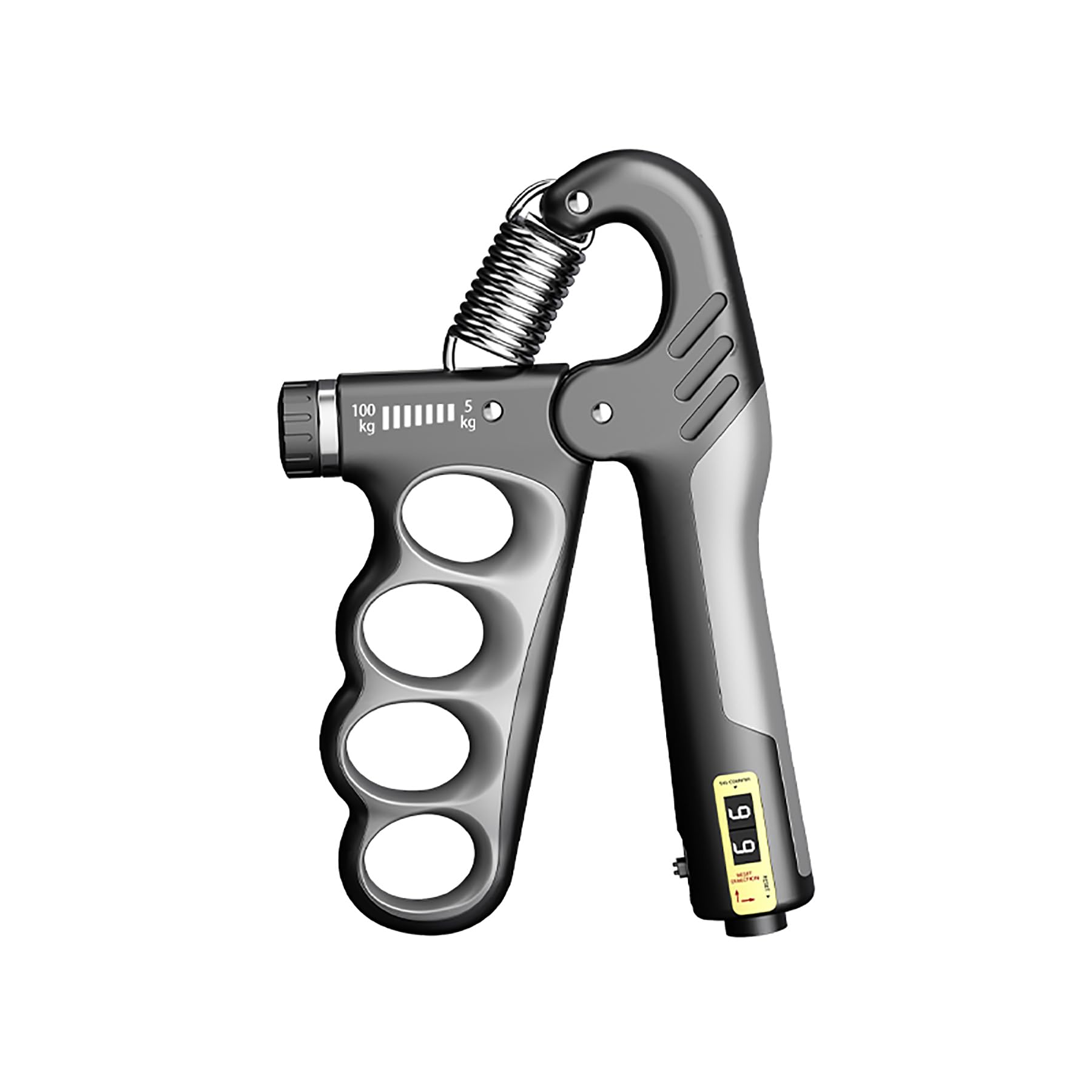 Photo 1 of Hiyoga Grip Strength Trainer, Hand Grip Strengthener with Adjustable Resistance 11-220Lbs(5-100KG), Automatic Counter, Ergonomic Design, Forearm Strengthener for Musicians Athletes and Injury Recovery (Gray)