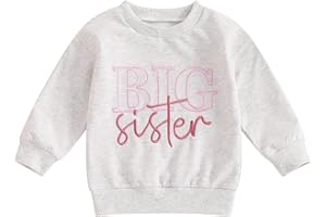 CHAUKAREAUL Sibling Matching Outfits Big Brother/Sister Pullover Long Sleeve Sweatshirt Little Brother/Sister Romper