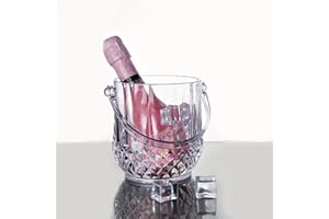 Jerliflyer Ice Bucket,Acrylic Crystal Champagne Bucket for Cocktail Bar,Can Be Used for Home Gathering Bar Party Ktv