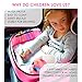 Autozon Kids Travel Tray for Girls Toddler Car Seat Travel Play Tray with Reinforced Solid Surface, Sturdy Side Walls and Removal Mesh Pockets, Seatbelt Pillow, Car Sticker, Autozon