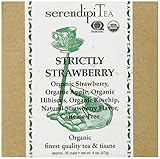 SerendipiTea Strictly Strawberry, Organic Strawberry, Hibiscus, Apple & Rose Hips Tisane Tea, 4 Ounce Box
