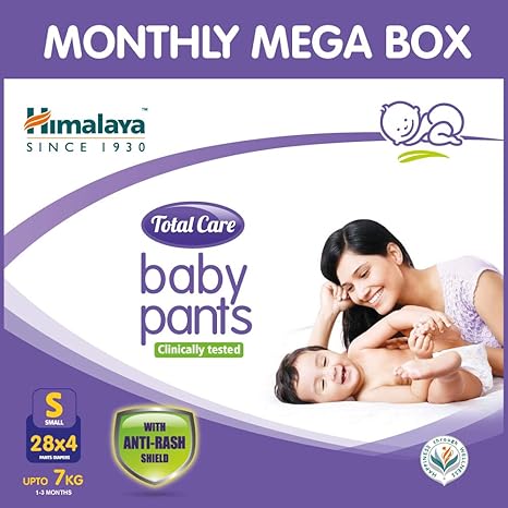 Himalaya Total Care Baby Pants Monthly Pack, Small, 112 Count