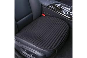 Suninbox Car Seat Covers,2 Pack Car Seat Pads Cushions,Universal Bottom Car Seat Covers,Driver Car Seat Protector Buckwheat Hulls Anti-Skid Four Seasons General(2PC Black Front Seat)