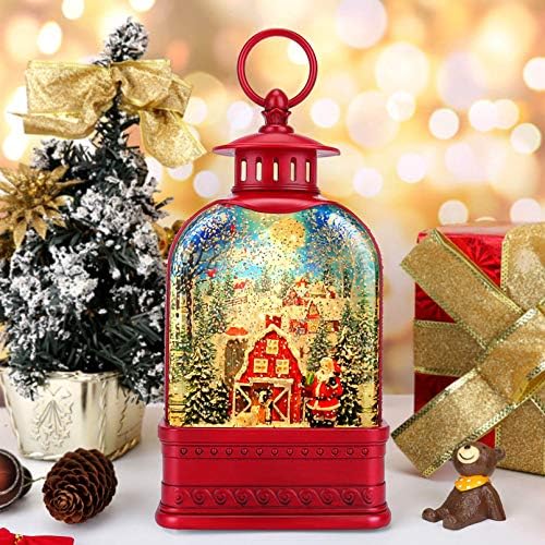 Christmas Snow Globe Lantern LED Cardinal Snow Globe Lighted Snow Globes with Swirling Glitter