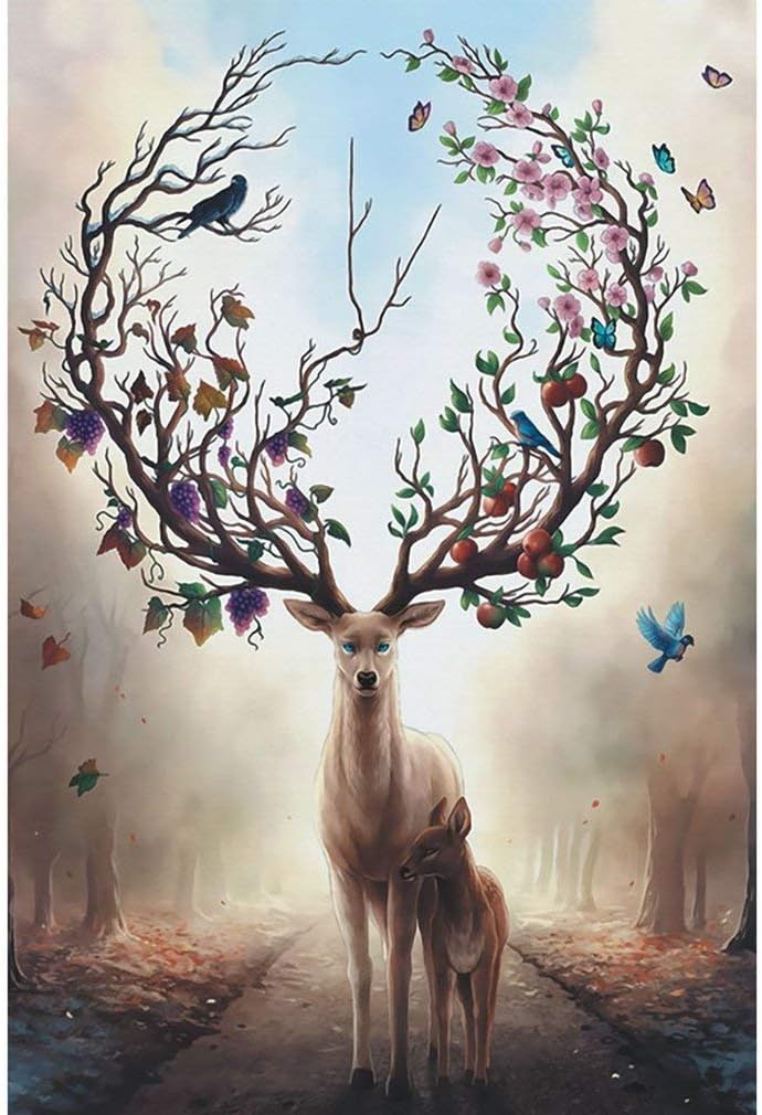 TataYang Jigsaw Puzzle, 1000 Pieces Colorful Elk Jigsaw Puzzles, Cardboard Puzzles, Educational Games, Brain Challenge Puzzle, Themes Puzzle Sets for Family, Adults Kids Childrens