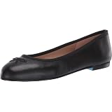 French Sole Women's Sloop Ballet Flat - Black Nappa Leather Comfort Shoes, Size 6.5 M US