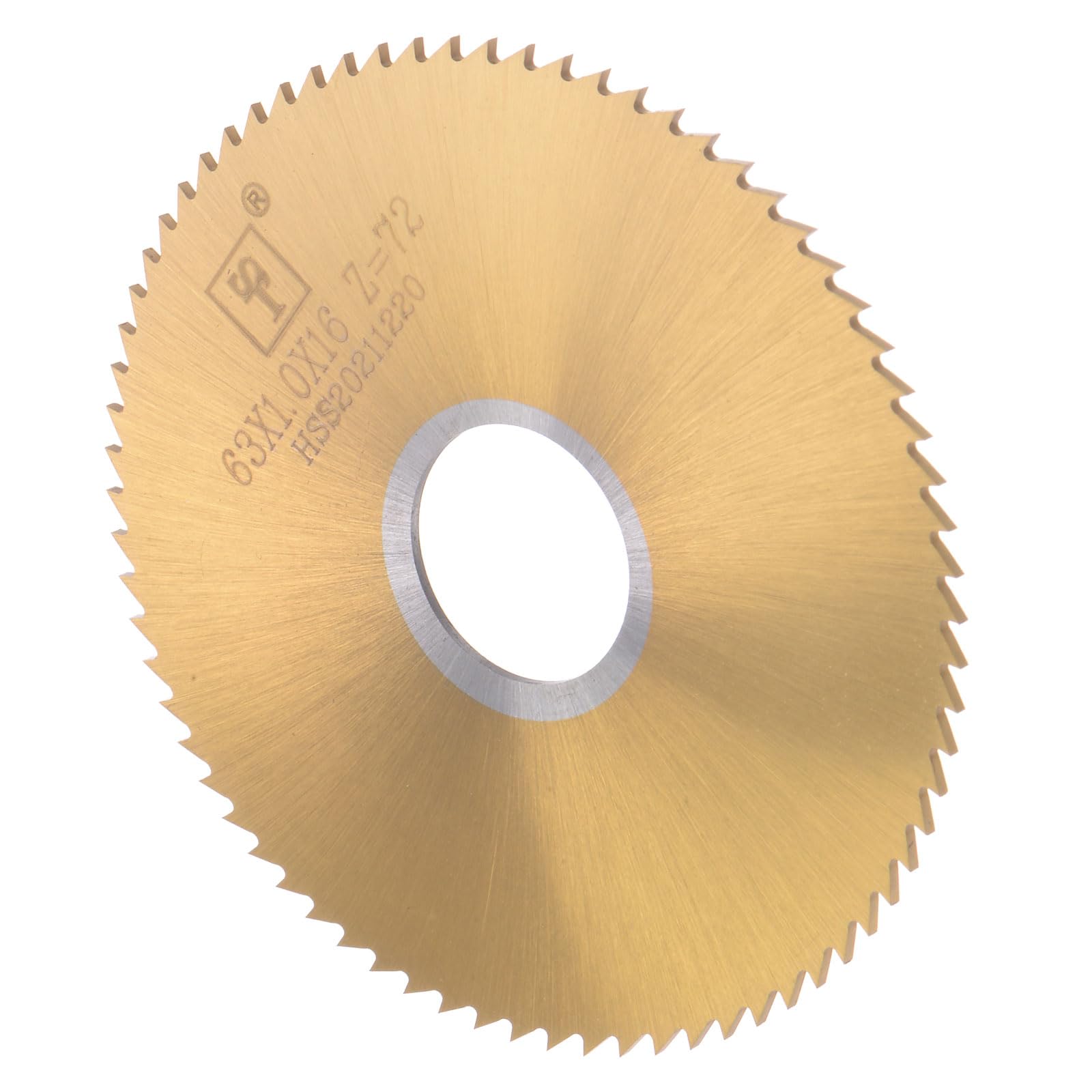 CoCud Circular Saw Blade, 63mm Dia 16mm Arbor 1mm Thick 72 Tooth, 6542 High Speed Steel (HSS) Wood Cutting Table Saw Blades Gold - (Applications: for Metal Woodwork Plastic Aluminum)