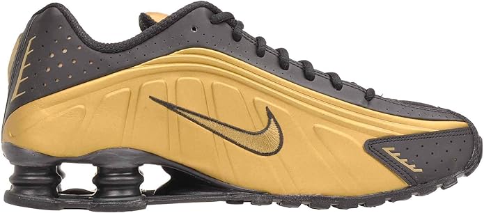 black and gold nike shox