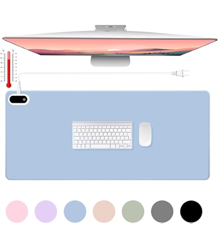 Ysenchan Heated Desk Pad 31.5x13 Inch - 5 Heat Levels With Auto Shut-Off
