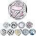 WOSTU 925 Sterling Silver Bead Charms Forever Family Charm Anchor Good Luck Charms Women Girls Bead Charm Fit Bracelet Necklace