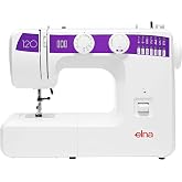 Elna eXplore 120 Mechanical Sewing Machine; 13 Built-in Utility, Stretch, and Decorative Stitches in a lightweight 13 lbs portable machine