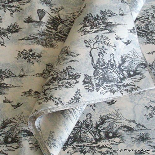 Patterned Printed Tissue Wrapping Paper Black Toile Design 10 Sheets Amazon.co.uk Kitchen & Home