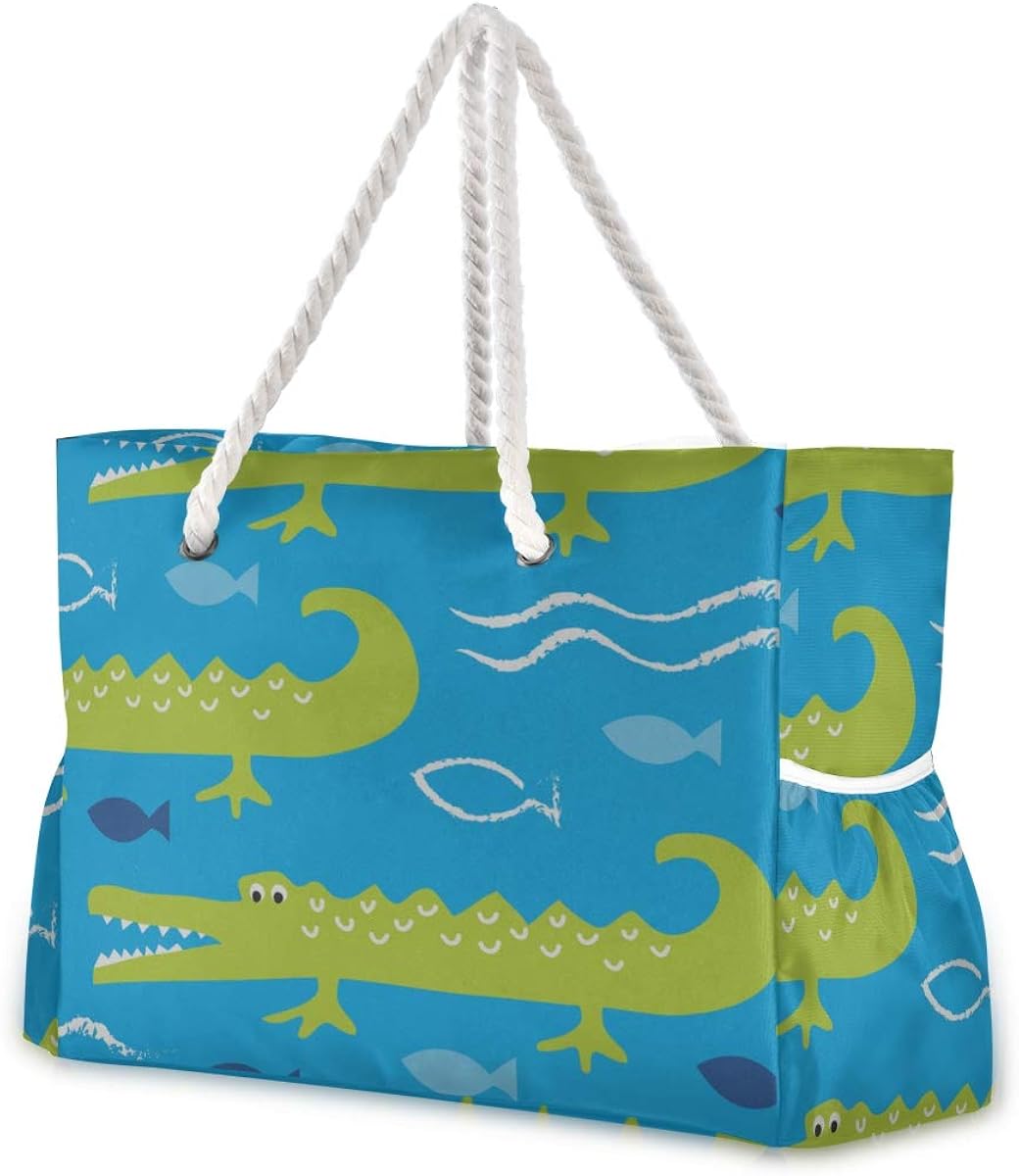 Beach Bag Crossbody Crocodile Fiercely Funny Crawl Men