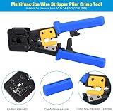 RJ45 Crimping Tool with 20 RJ45 Connectors Cat6 Cat5e Cat5 Pass view 3