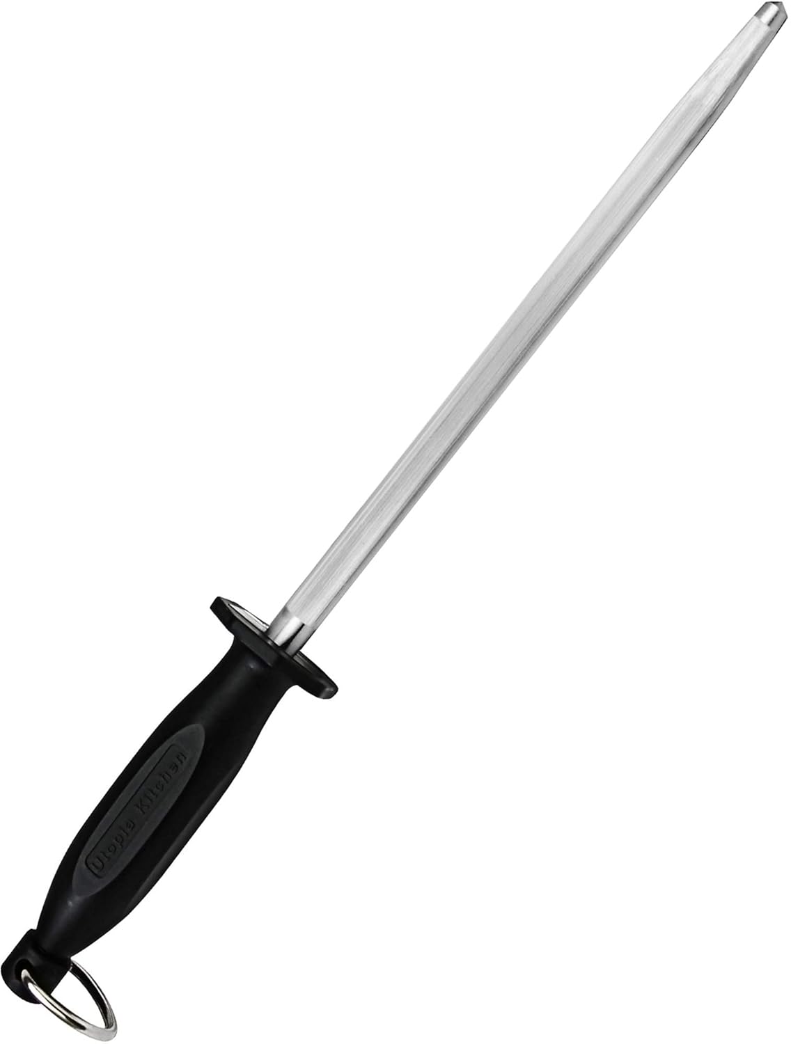 Utopia Kitchen 10 Inch Honing Steel Knife Sharpening Steel Sharpening