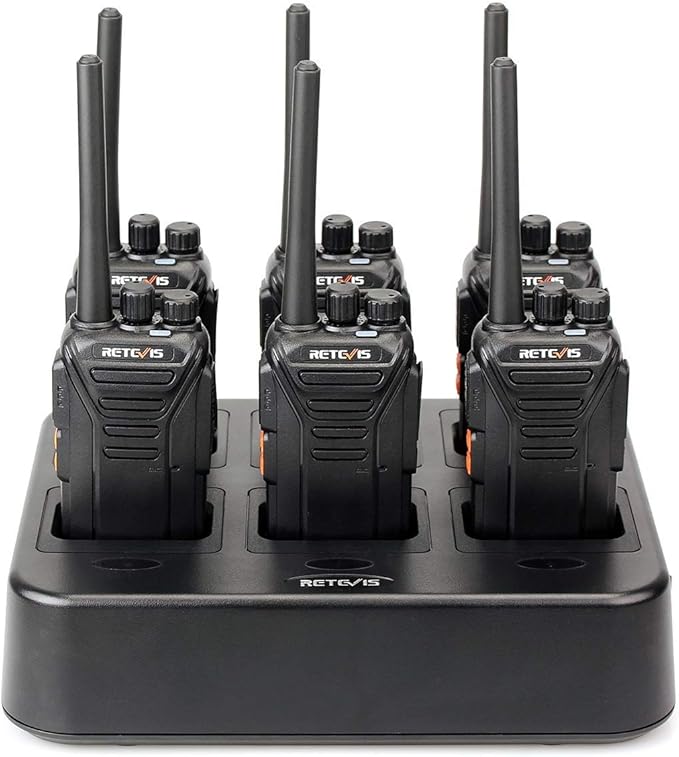 Retevis RT27 Walkie Talkie Long Range Two Way Radios(6 Pack) with Six