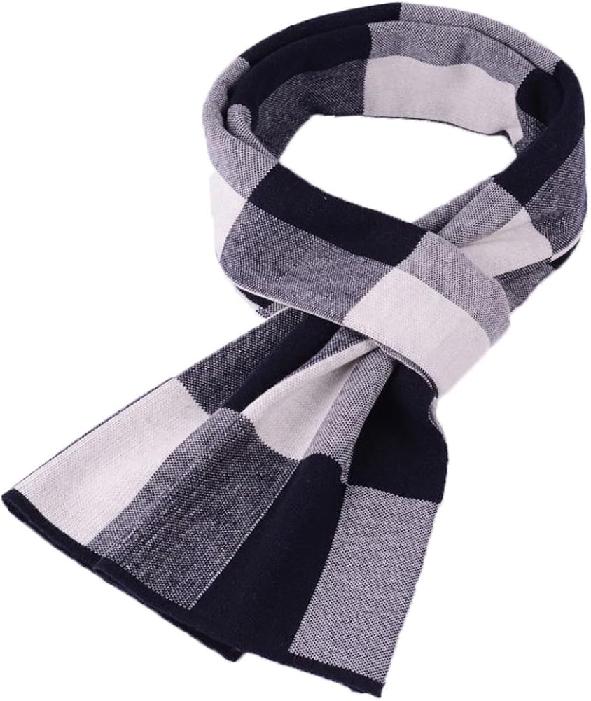 Men Upscale Cashmere Wool Scarf for Student Scarves (Blue) at Amazon