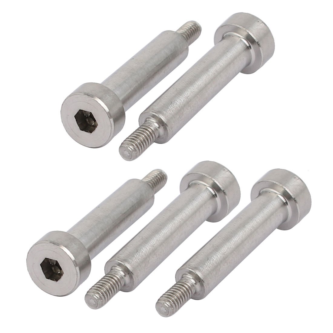 Sourcingmap 5pcs 304 Stainless Steel Hex Socket Shoulder Bolt 5mm Shoulder Dia 20mm Shoulder Length M3 Thread