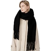 Deftkaze Oversized Winter Scarf for Women, Warm Thick Chunky Blanket Scarves, Soft Cozy Cashmere Feel Shawl Wrap Cold Weather
