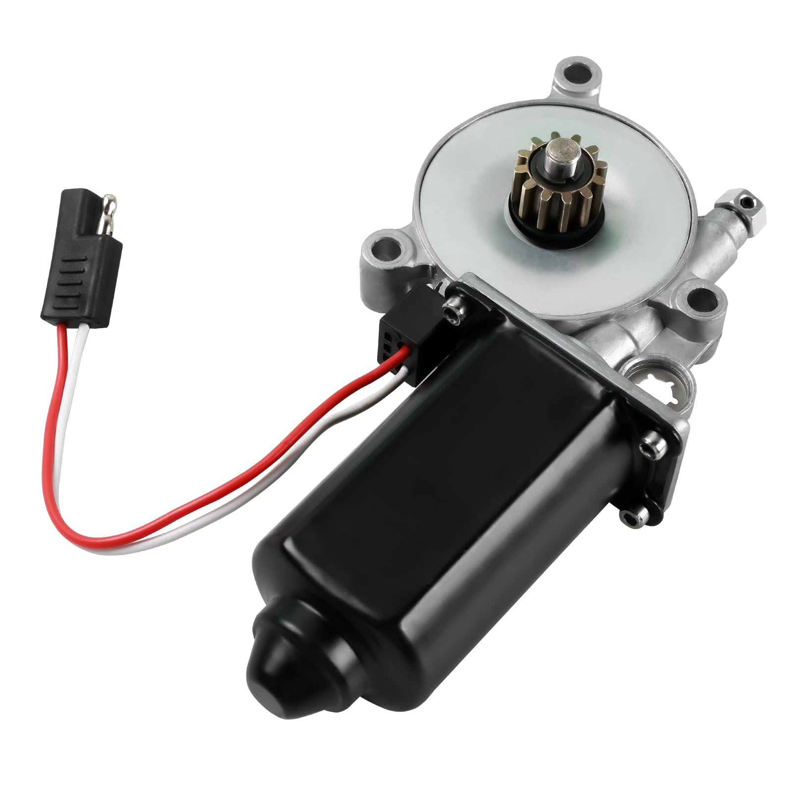Photo 1 of zayody RV Power Awning Motor for Universal Motor 75-RPM 12-Volt DC with Single 2-Way Connector Compatible with Solera Power Awnings Motor Replacement for 373566 266149(Black)