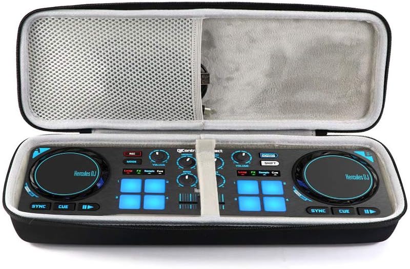Tisnia Hard Travel Case for Hercules DJControl Compact Portable DJ Controller - Black
