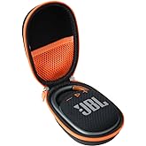 Hermitshell Hard Travel Case for JBL Clip 4 / JBL Clip 5 Portable Mini Bluetooth Speaker (Black+Orange)