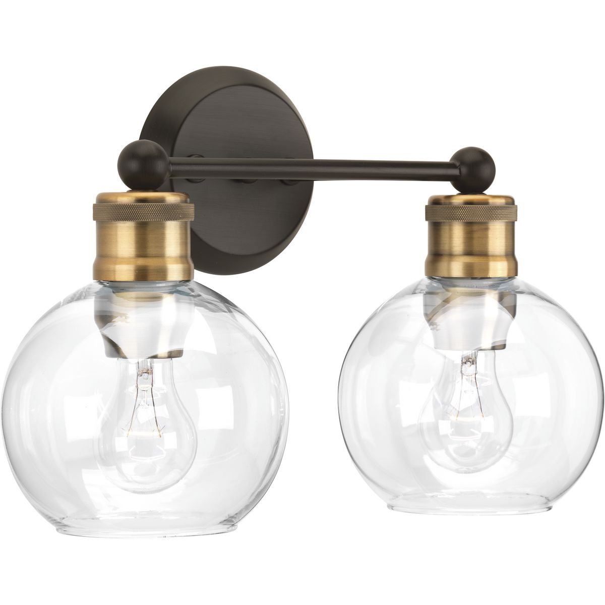 Progress Lighting P300050-020 Hansford Collection Two-Light Bath & Vanity, Antique Bronze