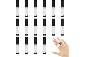 Finger Splints Set – 16 Pieces, Black, 25 x 125 mm, Adjustable, Soft & Flexible for Finger Protection, Healing, Ideal for Min