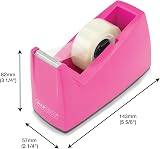 Rapesco 1621 Tape Dispenser 300 with 1 inch Core Includes 4 Rolls Hot Pink view 6