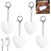 ptoso 4PCS Heart Purse Light Handbag Light - USB C Rechargeable Purse Lights for Inside Purse with Auto Sensor & Touch Control, Mini Portable Love Wallet Tote Bag Touch Sensing Light for Women Girls