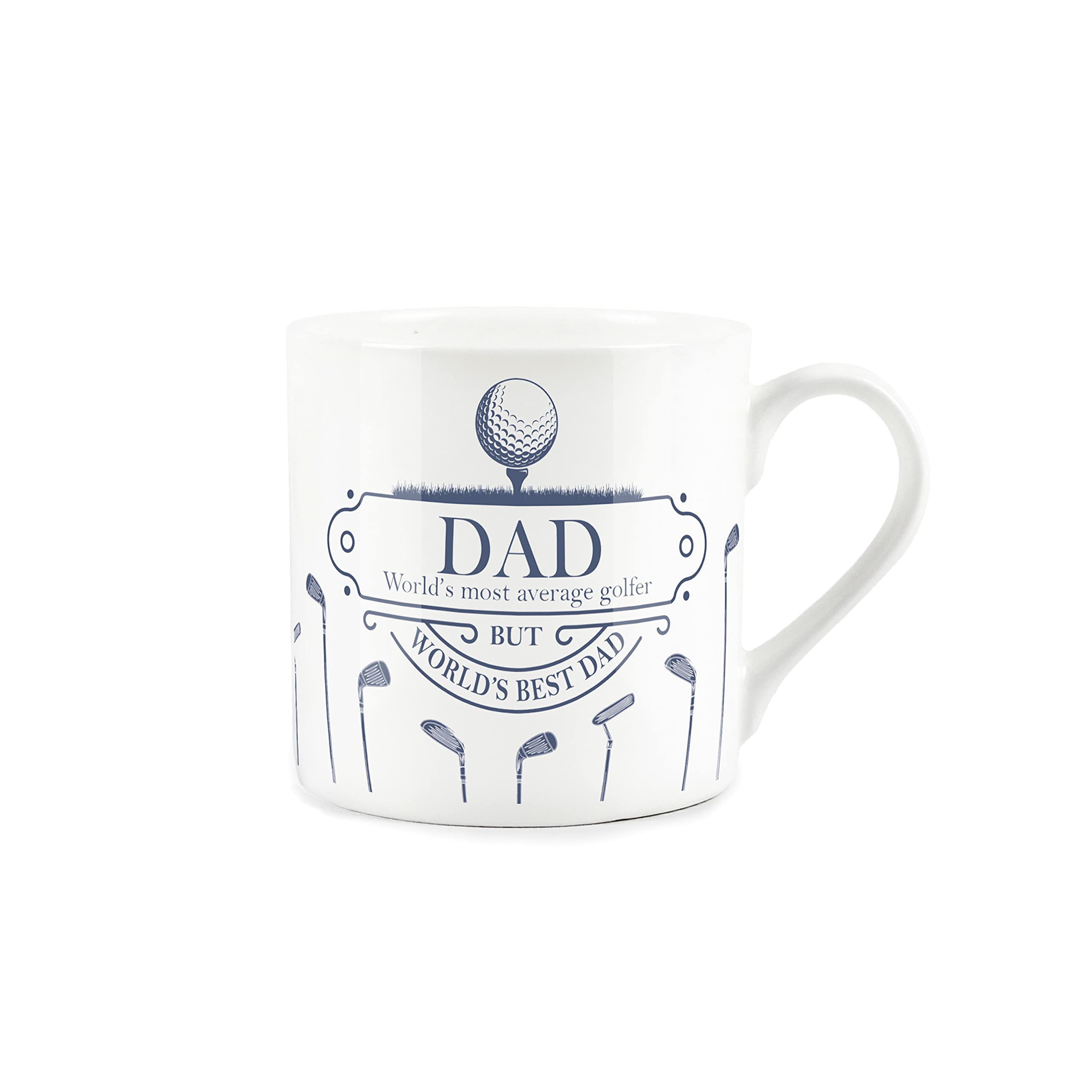 Purely Home Bad Golfer Joke Mug for Fathers Day - Dad - Fine Bone China White Coffee Tea Present Fathers Day Gift