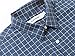 Emiqude Mens Casual Slim Fit Long Sleeve Pocket Inner Contrast Plaid Dress Shirt Large Navy