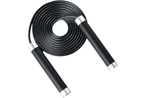 OKMABA Jump Rope For Fitness Men & Women, Jump Rope with Weighted Handles, Weighted Jump Rope, Speed Jumping Rope for Crossfit Workout, Length Adjustable Skipping Rope