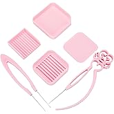 MUNORIAY 6 Pcs 2.6mm Fuse Bead Picking Tray Kit,Bead Single/Double Needle Tweezer Scoop & Aligner Tray Picking Kit,Efficient Sorting Tool,Fuse Bead Organizer DIY Craft for Experienced Enthusiasts