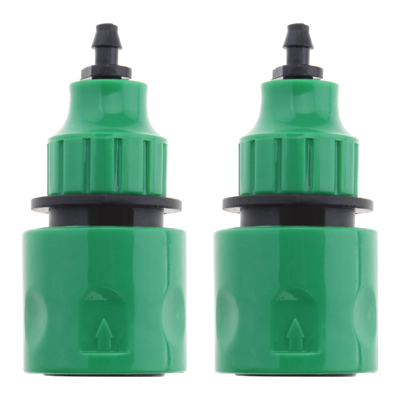 eMagTech 2PCS Garden Water Hose Quick Connector Micro Irrigation Adapter One Way Adapter Tap Connector Fitting for 8/11mm 4/7mm Pipe Garden Irrigation System