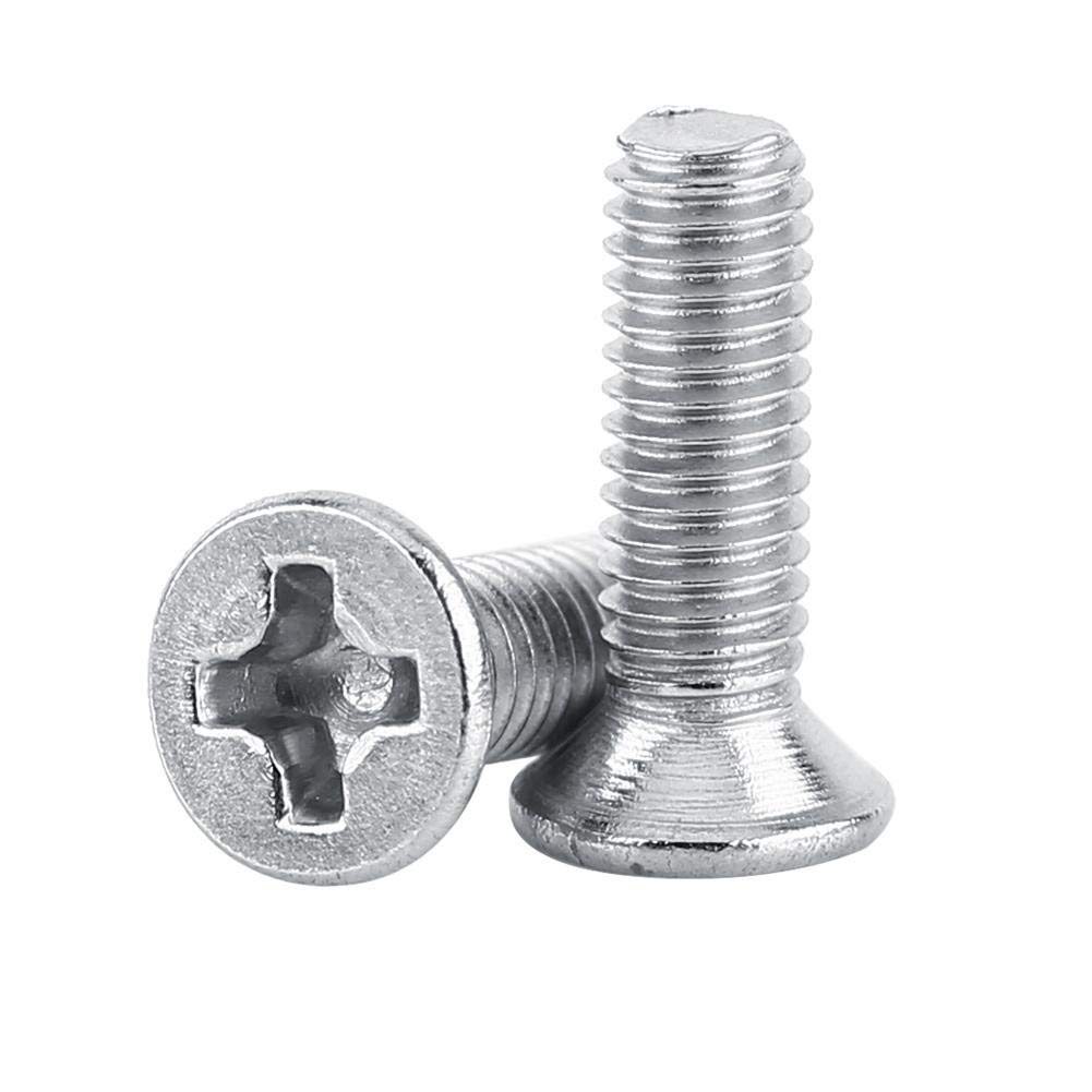 100Pcs/Bag M3 Machine Screws,9Types M3 Flat Head