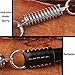 COMSUN Leather Dog Leash Braided Pet Training Leather Lead Belt 4.3ft Long 0.8 Inch Wide for Medium Large Dogs Up to 220lbs with Buffer Spring Black