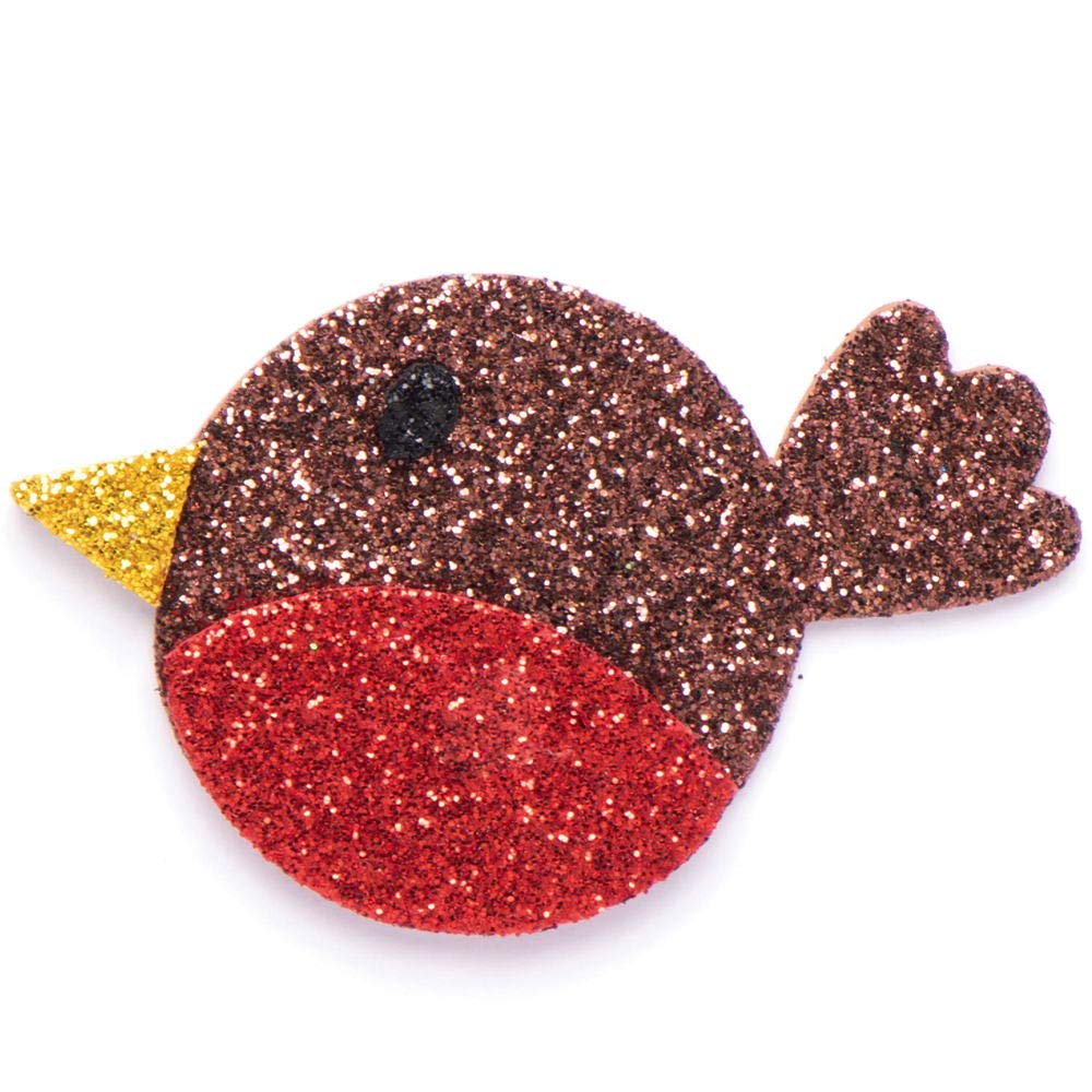 Baker Ross AX346 Festive Robin Glitter Foam Stickers, Pack of 100, Kids Stickers - Image 4