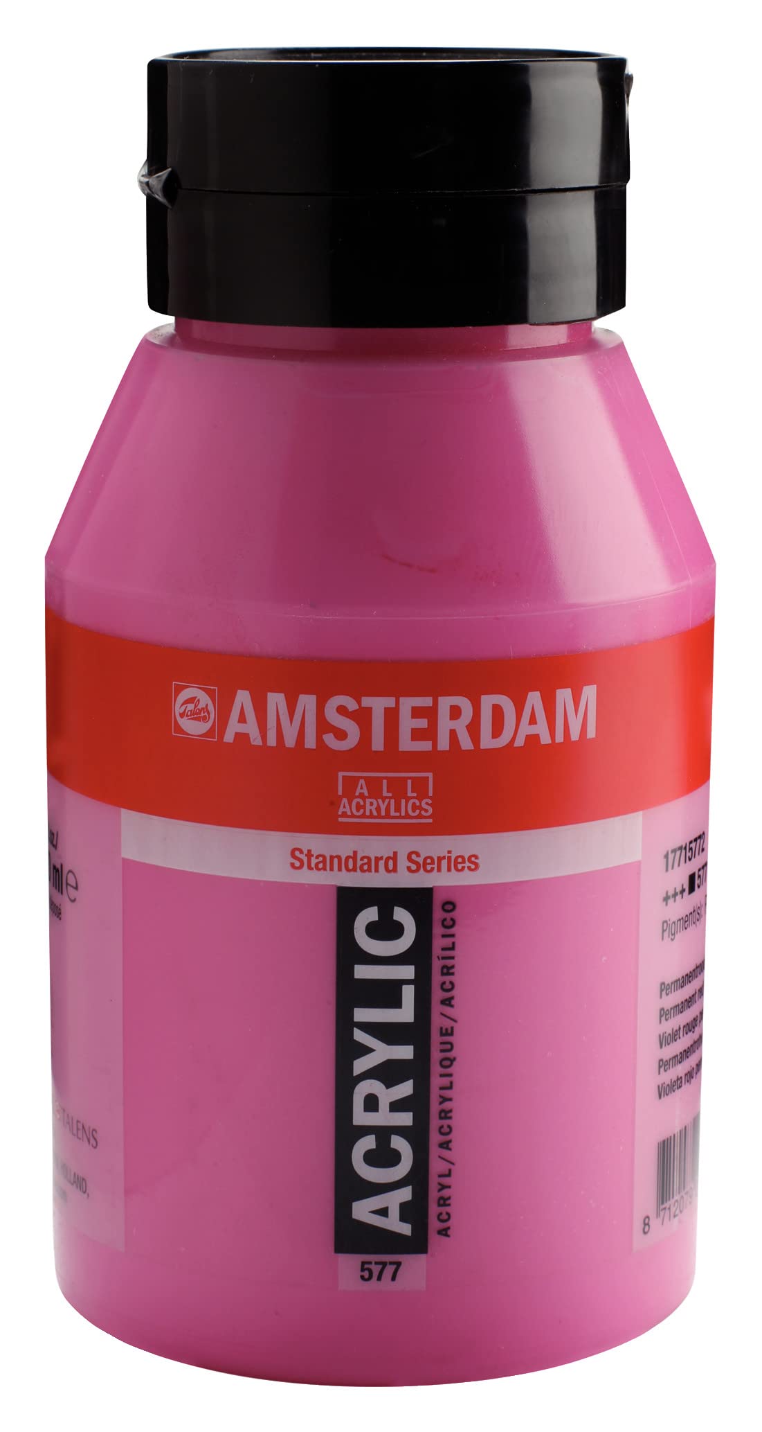 Amsterdam Standard Series Acrylic Paint Jar - Permanent Red Violet Light 577-1000 ml - Opaque with Excellent Lightfastness