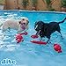 BITE: Tri-Ball ; Floating Pool Toys for Dogs – Durable Rubber Water Toy (Size: Medium Dog Toys) (Color: Red)