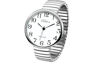 Blekon Collections New Super Large Face Stretch Band Japanese Movement PC21J Fashion Watch